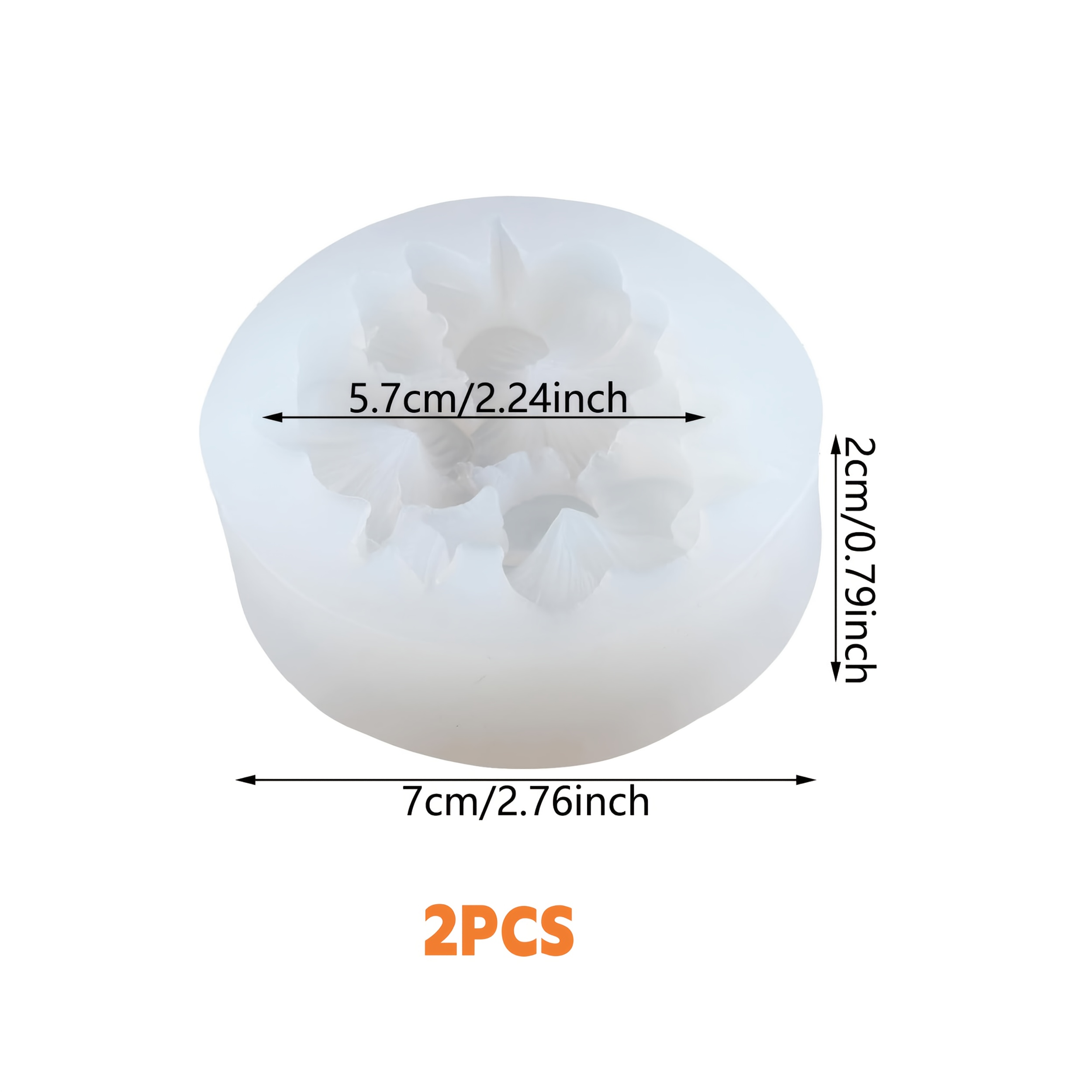 TEMU 2pcs Egg Flower Candle Silicone Molds, 3d Flower Candle Molds, 3d Flower Decoration Molds, For Making Handmade Scented Candles, Soaps, Clay,
