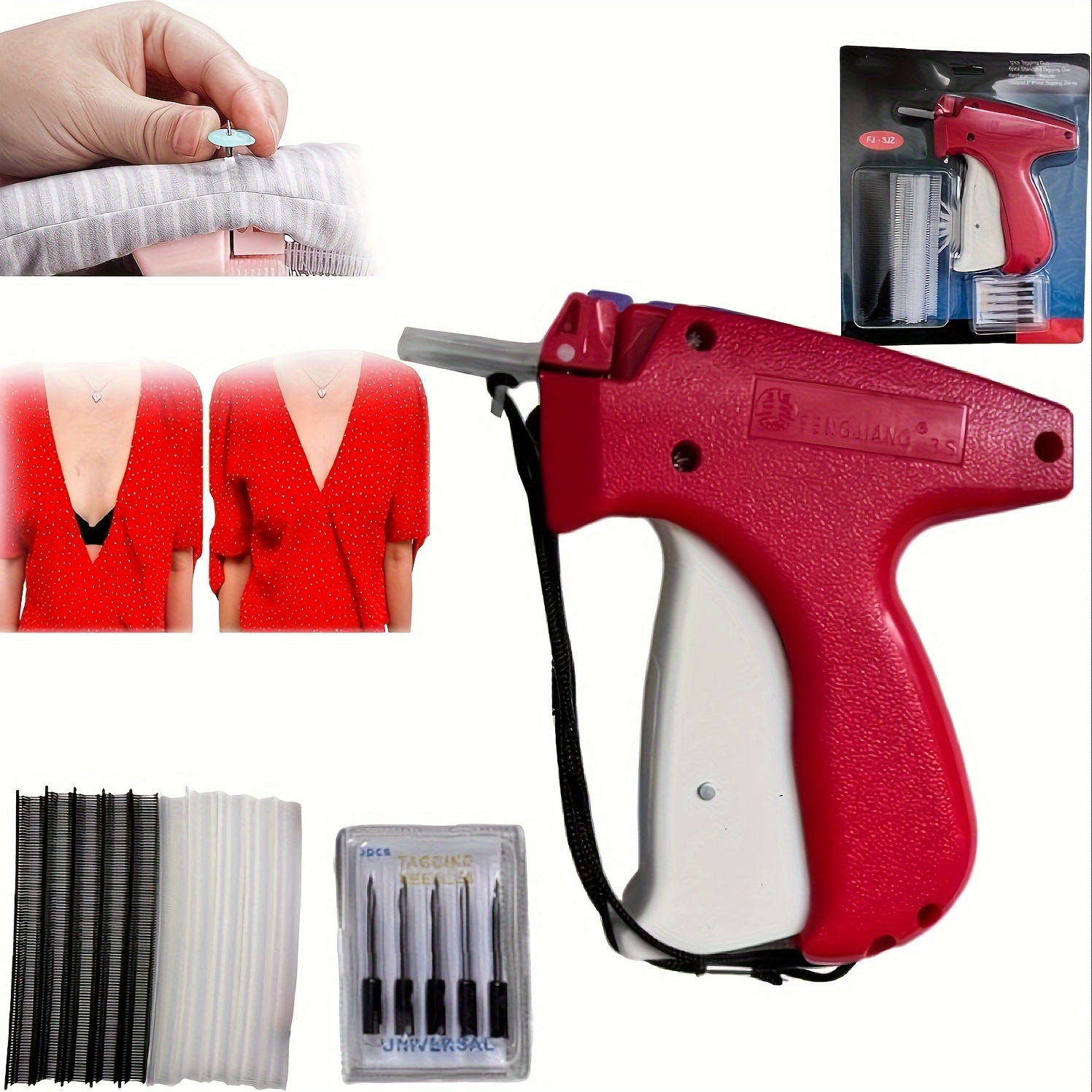 

Instant Fix Micro Stitch Gun - Portable Clothing Repair Tool For Quickhemming, Quilt Tacking & Tagging - Durable Sewing Gun With1000pcs Plastic Needles For Effortless, Versatile Garment Fixes