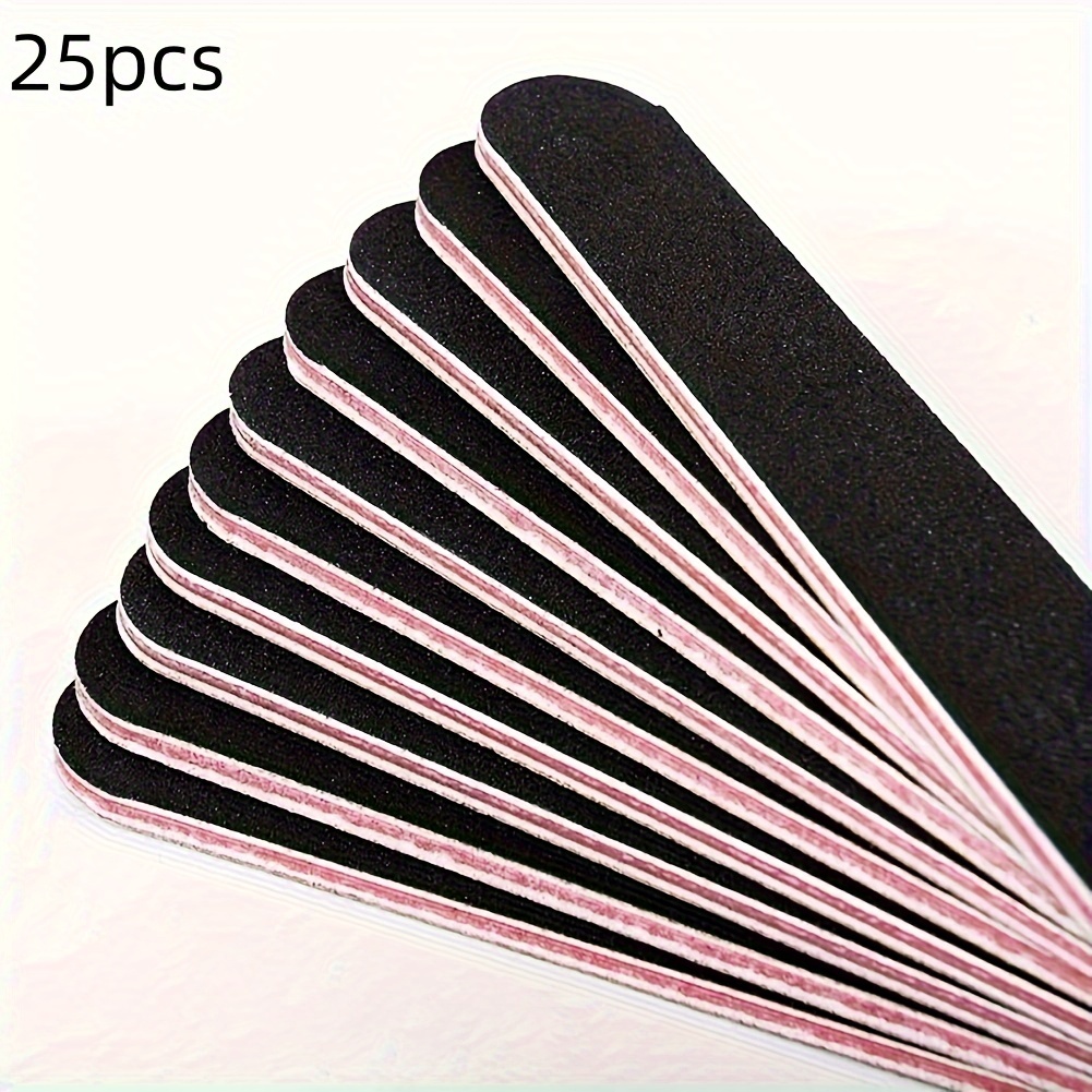 

Nail Files, Professional /180 Grit Nail File Double Sided For Natural And Acrylic Nails Fingernail Files For Gel Nail Reusable Manicure Disposable Pedicure Black