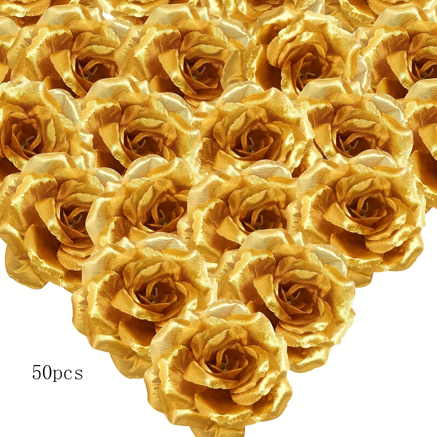 50pcs Artificial Flowers Bulk 4 Inch/10 Cm Stemless Artificial Flowers Head Plastic Rose For Centerpieces Wedding Party Decorations Plastic Bouquets Hat Wall Crafting