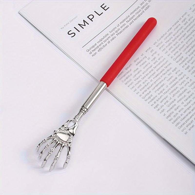 Stainless Steel Portable Retractable Back Scraper with Comfortable Rubber Handle - Ideal for Travel and Gift Giving, Back Scraper