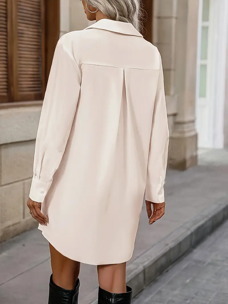 button front solid color shirt dress casual long sleeve - Temu Saudi Arabia button front solid color shirt dress casual long sleeve - Temu Saudi Arabia