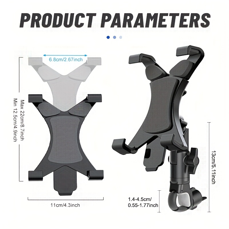 Live Streaming Tablet Holder, Suitable for Microphone, Rail and Handlebar Mounts, Music Stand Tablet Holder, Compatible with 13-Inch Large Tablets