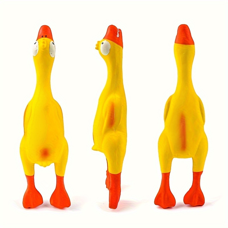 

1pc Screaming Duck Design Dog Chew Toys, Tough Squeaky Dog Grinding Teeth Toys