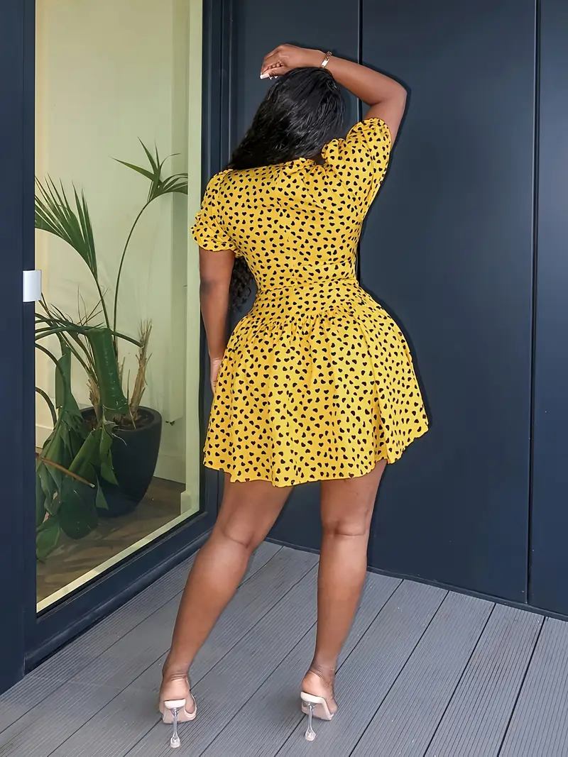 umbrella dress short Puff Sleeve Short Umbrella Dress OSH0155 Young Social Club