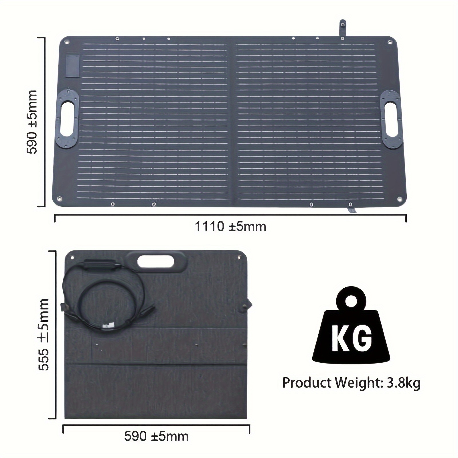 CTOLITY panel solar plegable 400W Cuba apagones