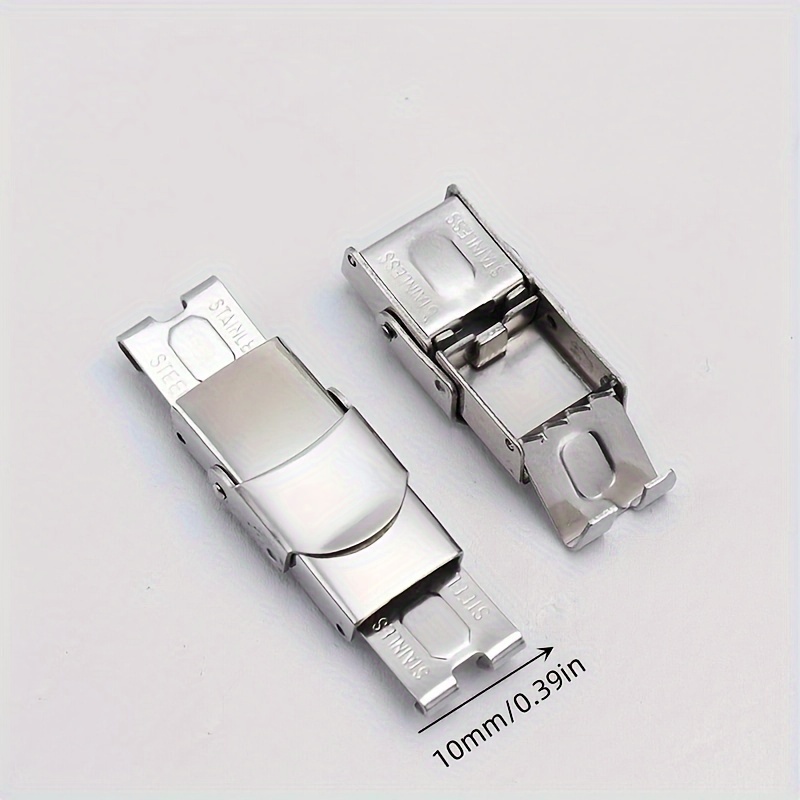 Stainless Steel Clasp Crimp Jaw Hook Watch Band Clasps Temu