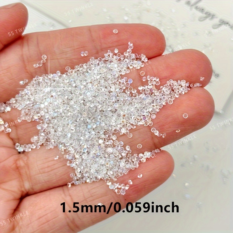 Image of White Pointed Resin Diamond Internet Celebrity Popular Nail Art Jewelry Pointed Bottom Pile Diamond Size Mixed Transparent Glass Water Decoration