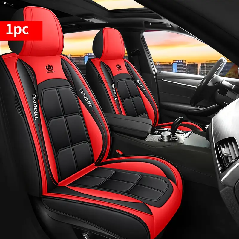 1pc 2pcs luxury pu leather car seat covers   protection pad for sedans suvs pickup trucks durable comfortable stylish red   fit vehicle accessory pickup truck accessory   accessory durable seat cover Product details 5