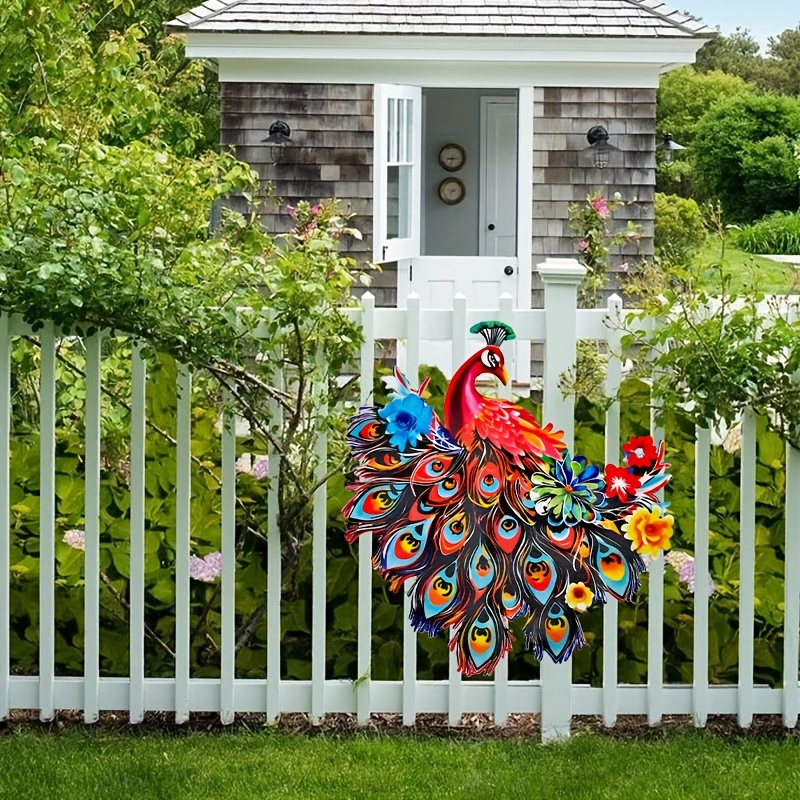 

Colorful 3d Metal Peacock Wall Art Decor - Indoor And Outdoor Iron Sculpture For Home, Garden, Patio, Party, Holiday, Office, Porch, Wedding, Cafe, Bar, Hotel Decoration