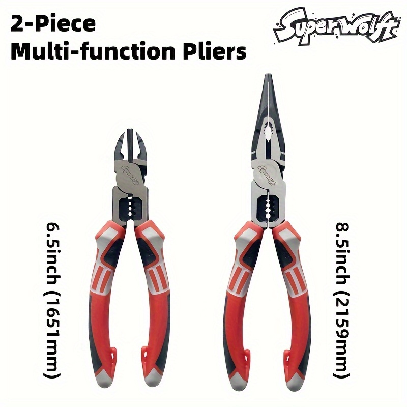 

de 2 Pinces Robustes - Outils de en l' DIY et Professionnel, Parfaits les Réparations à et les Industriels