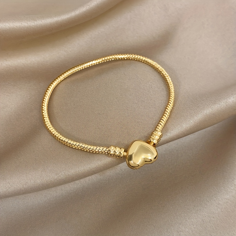 TEMU 1pc Elegant Heart-shaped Bracelet, New Multi-functional Unisex Design For Daily And Vacation Wear, Valentine's Day, Thanksgiving Gift, Wedding
