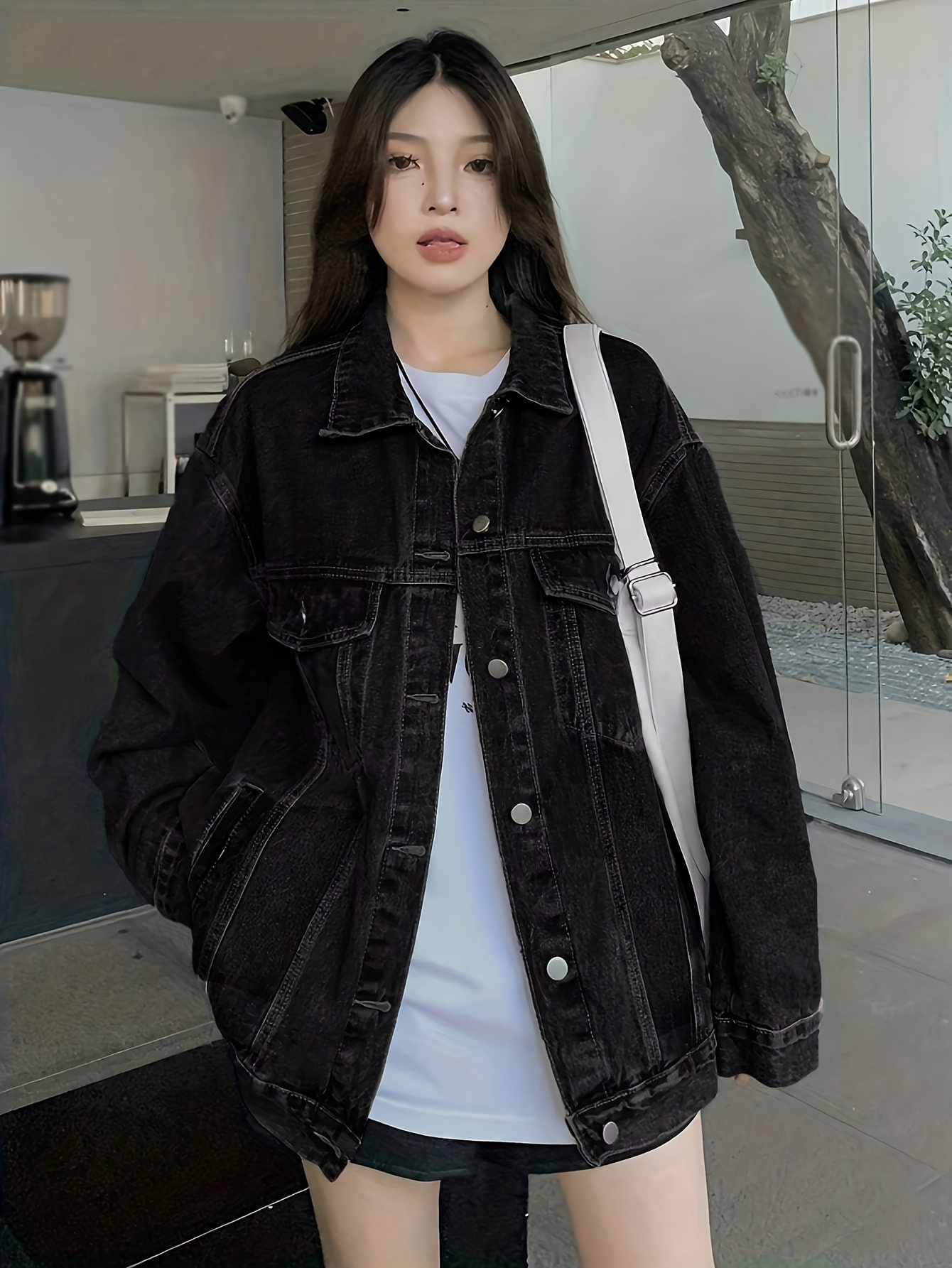 【新品・定価以下】2021 A/W EXAMPLE DENIM MOD COAT womens denim jacket 85 cotton 15 polyester - Temu Canada