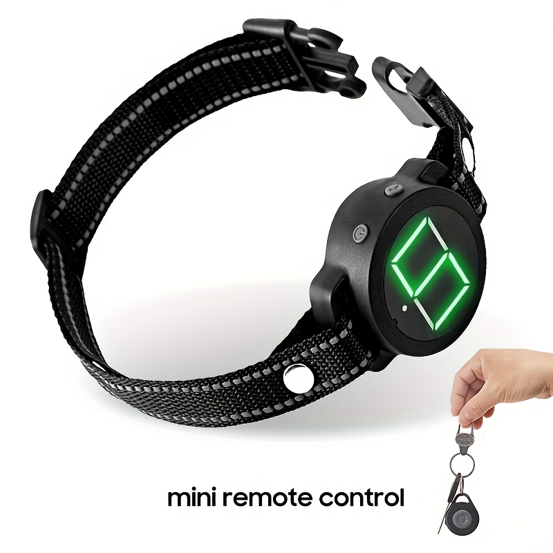 remote   training collar 8 sensitivities 3 training   adjustable length reflective durable nylon material with rechargeable mini remote   and vibration humane anti barking solution