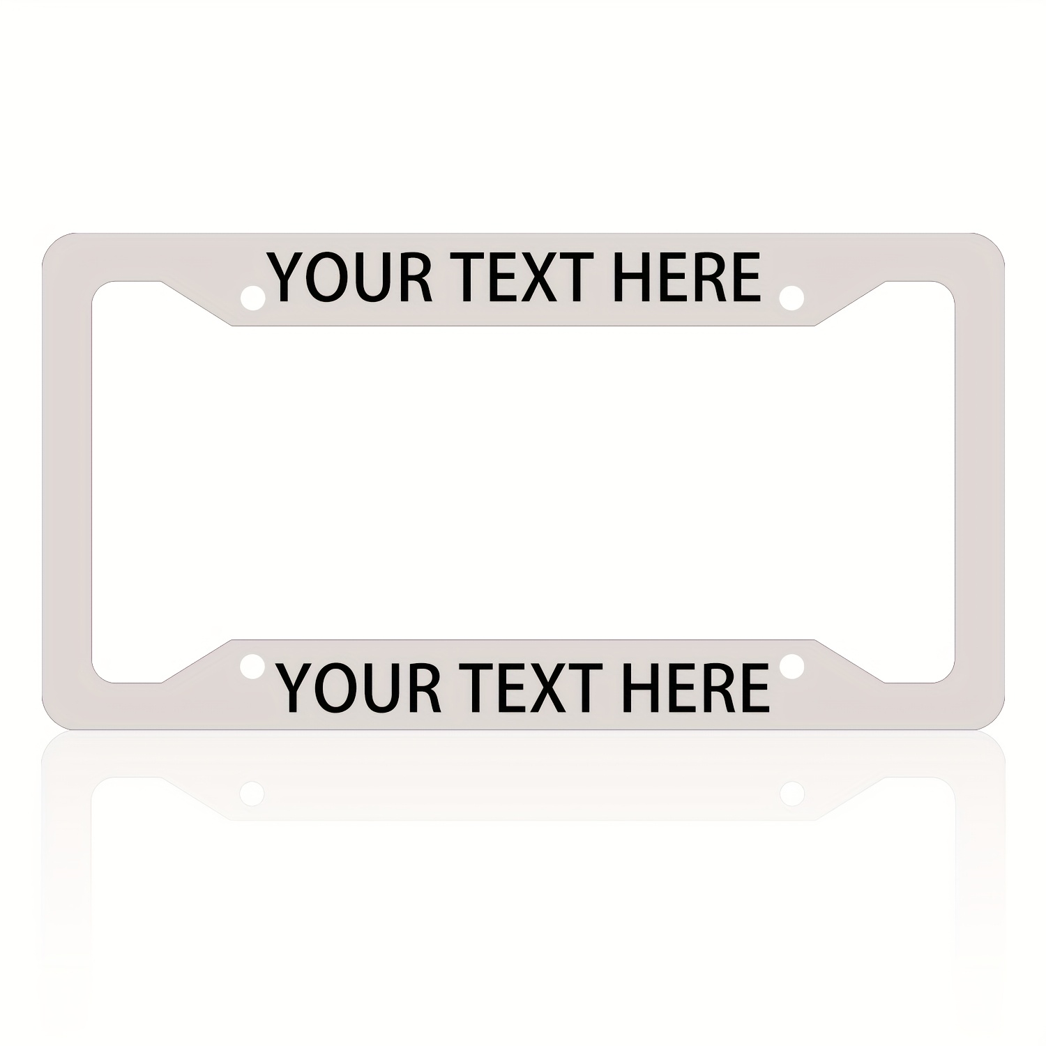TEMU 1pc Custom License Plate Frame, Supports 24-color Customization, And Unique Text/name, High-strength Anti-bending Aluminum Car License Plate