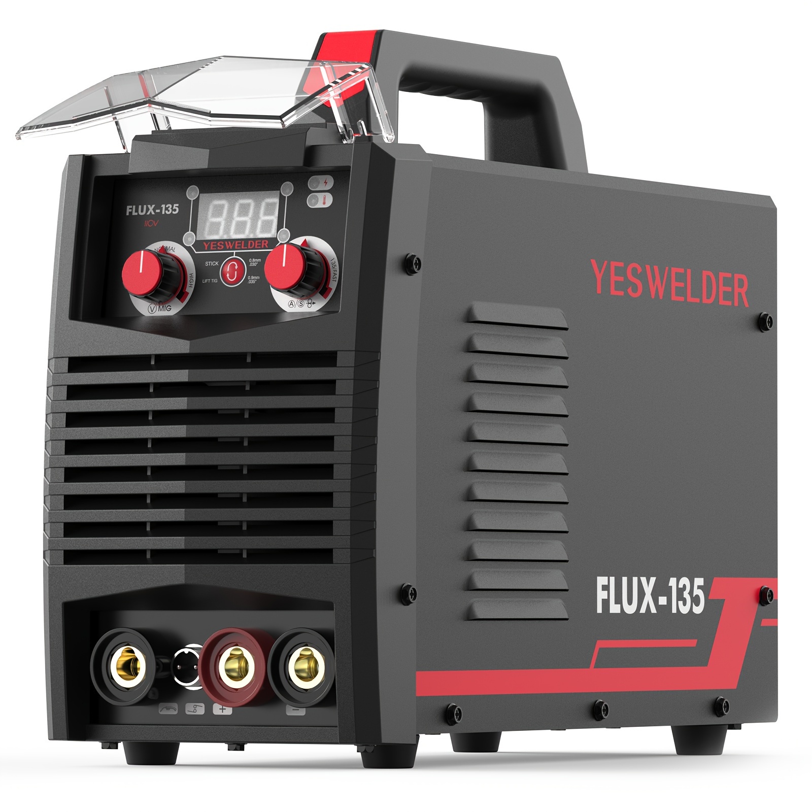 

Yeswelder 135a Welder - 110v Flux Mig, Lift Tig & Stick - Easy Carry Design With Detachable - Ideal For Beginners & Hobbyists