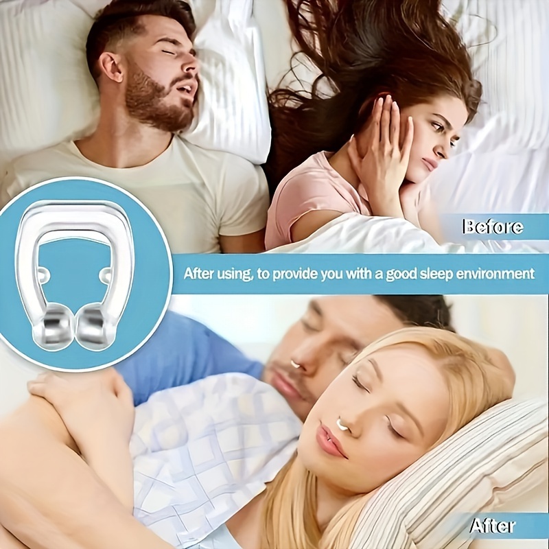 2pcs/4pcs Magnetic Anti-Snoring Nose Clips, Non-Electric Sleep Aid, Reusable Snore Reduction Device for Men and Women