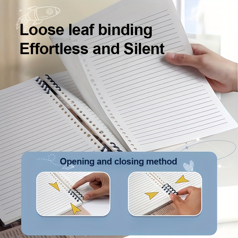 1 b5 loose leaf notebook 60 pages each folded loose leaf binding labor saving and quiet thick paper suitable for schools offices businesses families event records etc valentines day Product details 0