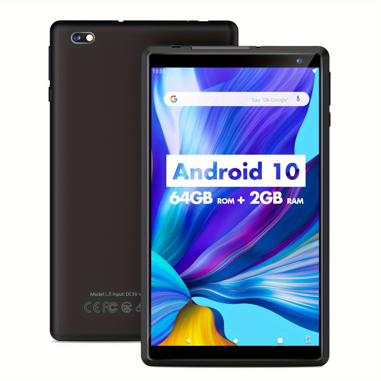 Tableta Android 13 con teclado 2 en 1 de 10 pulgadas, 12 GB de RAM, 128 GB  ROM 1 TB Expand, Quad-Core 2.0GHz CPU Tablet PC, 5G WiFi 6 BT 5.0, cámara