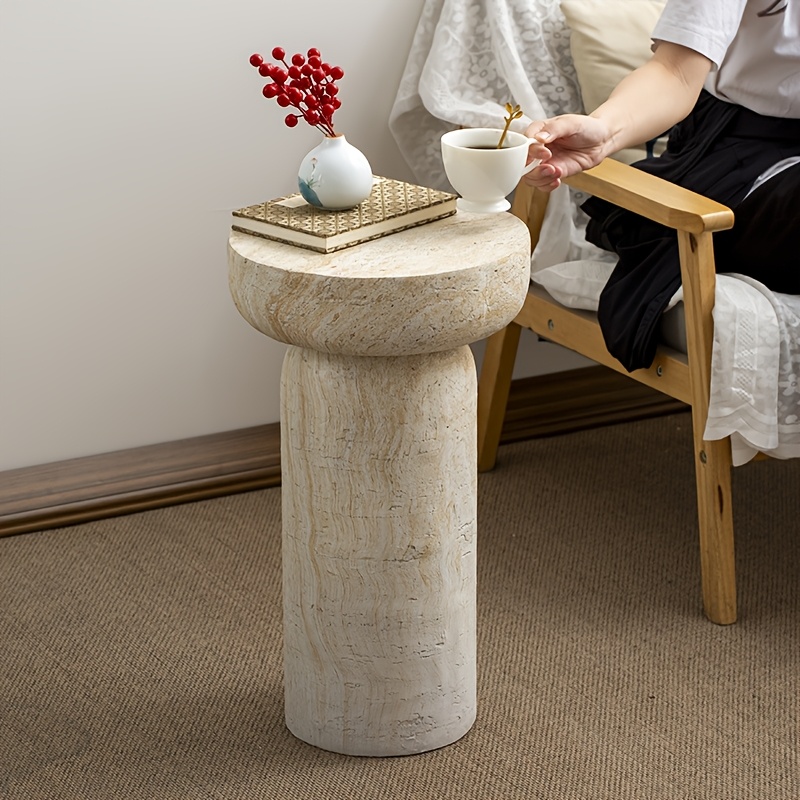 1pc Round Side Table, Suitable for Living Room Sofa Side, Bedroom Bedside, Hallway, Coffee Table