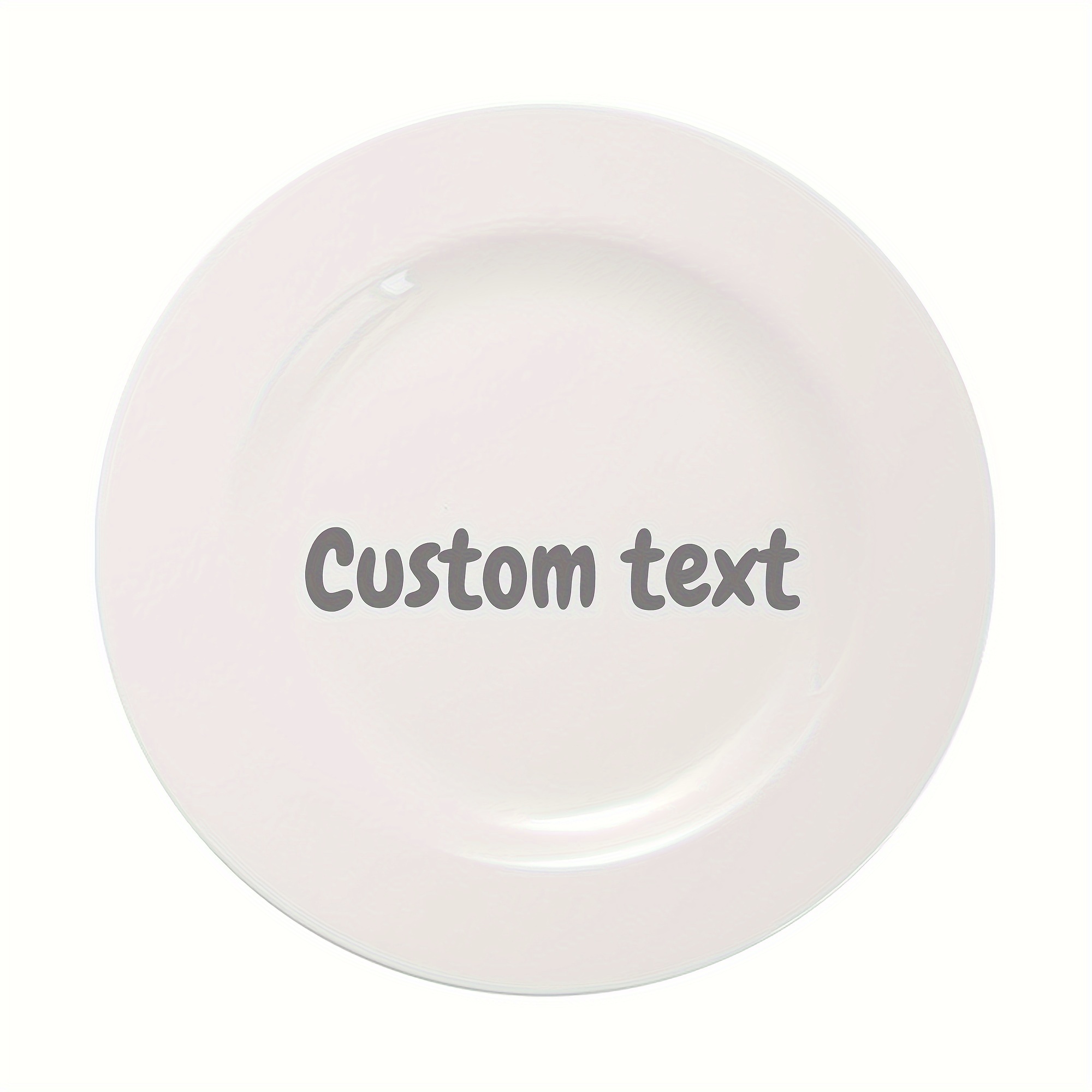 2pcs Customizable Ceramic Dinner Plates, Personalized Name Option, Ideal for Weddings, Birthdays, Parties, Family *, Restaurant &amp; Hotel Use