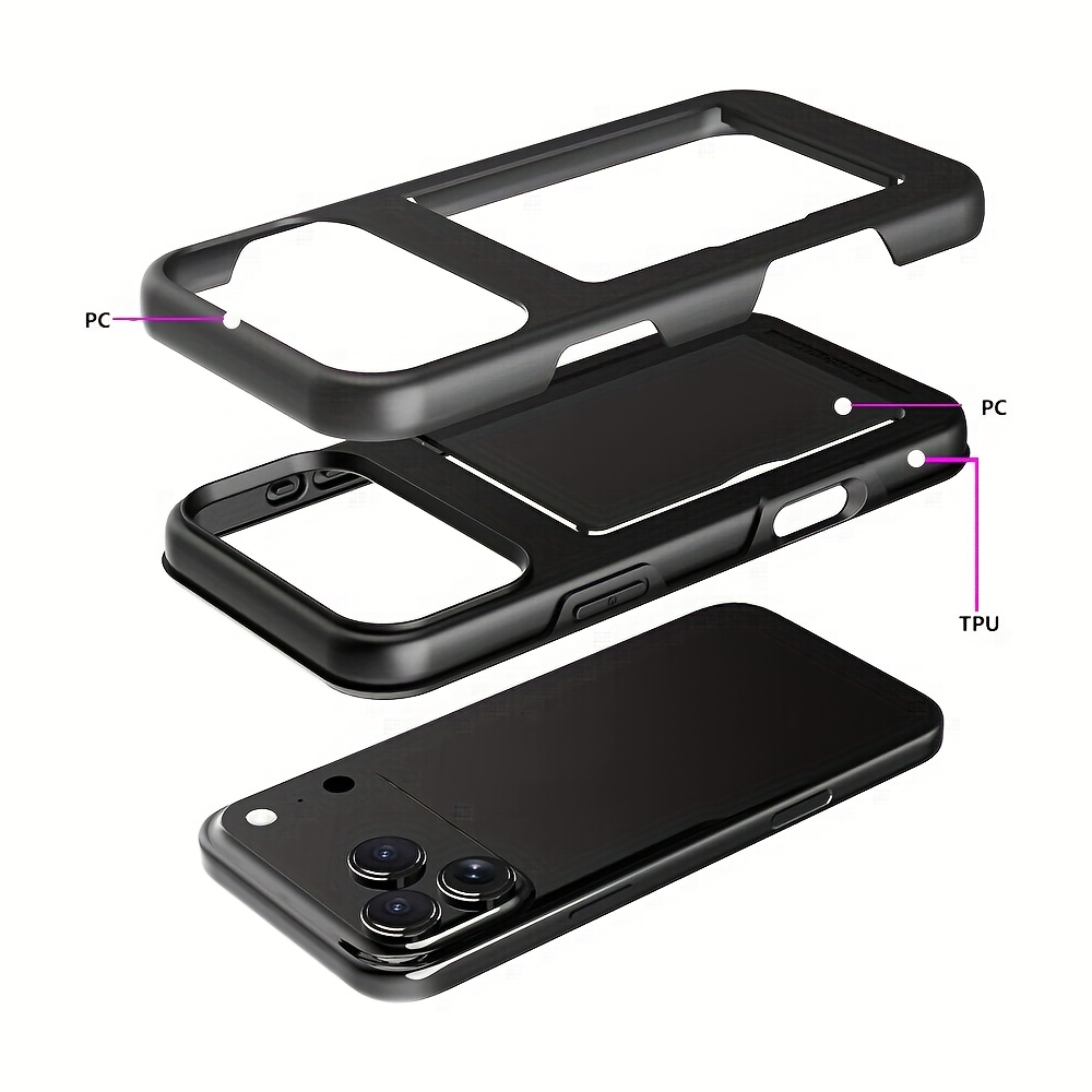 Coque De Téléphone Avec Porte-cartes - IPhone 15 14 13 12 11 Pro Max - Cuir - Neuf