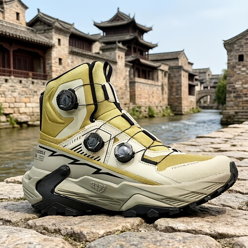 [Sneakers] Men'S Outdoor Shoes Boots Anti-Slip Shock Absorption Mid-High Cut Casual Shoes Comfortable Trail Running Shoes Fashion Sports Running Shoes Men Shoes
