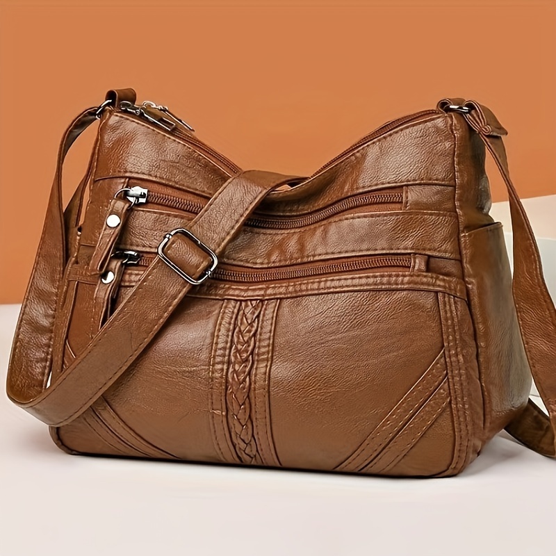 TAVIMART  -  Autumn Winter Retro Style Tote Bag Versatile Woven Niche Single Shoulder Crossbody Bags