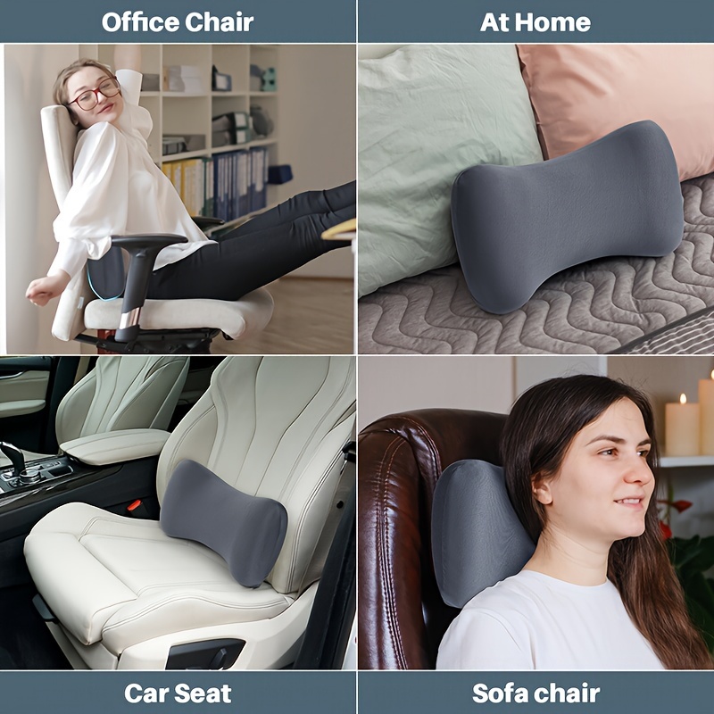 1pc Lumbar Support Pillow For Car Office Chair Memory Foam Back Pillow  Lumbar Support Cushion Adjustable Streamlined Pillowcase Lumbar Pillow For  Slee