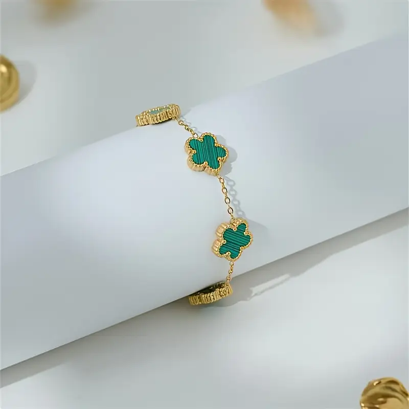 a flower bracelet made of stainless steel a stylish and versatile accessory Product details 5