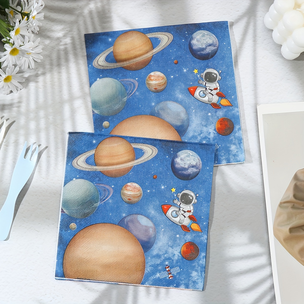 

24pcs, Astronaut Printed Napkin, Party Paper Towel, Party Decor, Party Supplies, Holiday Decor, Holiday Supplies