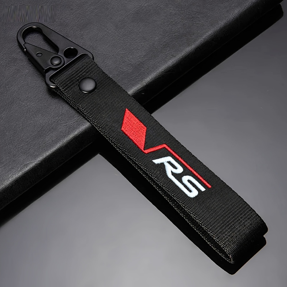 TEMU 1pc Vrs Latest Embroidered Design Car Keychain Suitable For Golf Mk3 Mk4 Mk5 Mk6 Mk7 R20 R32 Cc