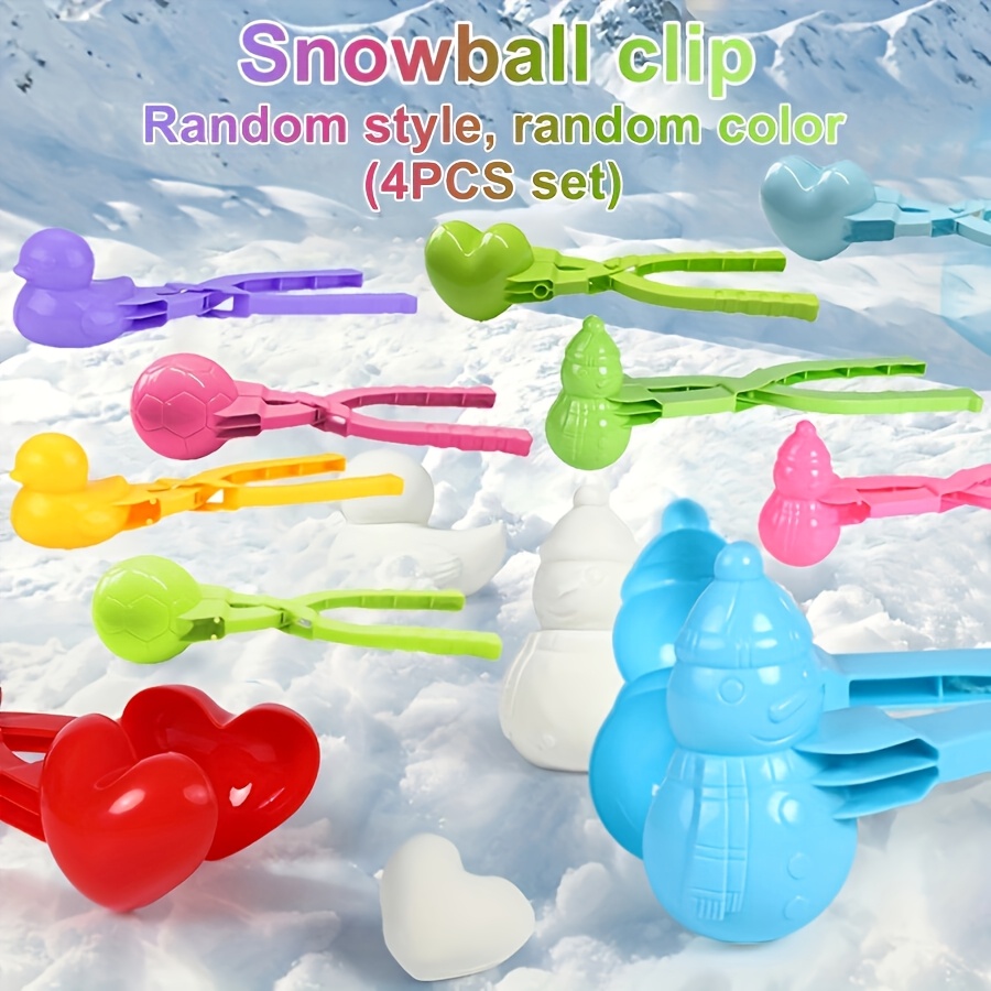 

4pcs Assorted Clips - & Release, Plastic, Winter Fun