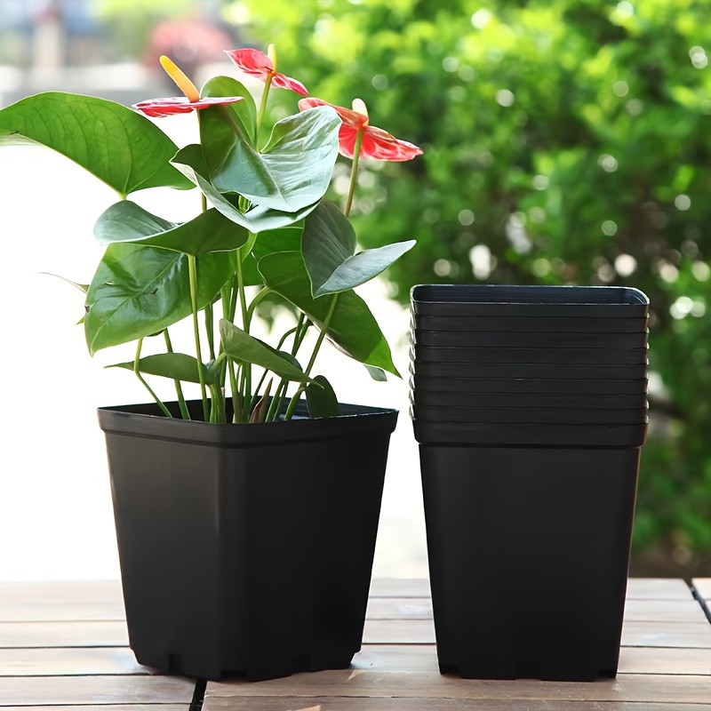 150 Pack Small Plastic Square Plant Pots cheapest for Seedling Flower Indoor Outdoor