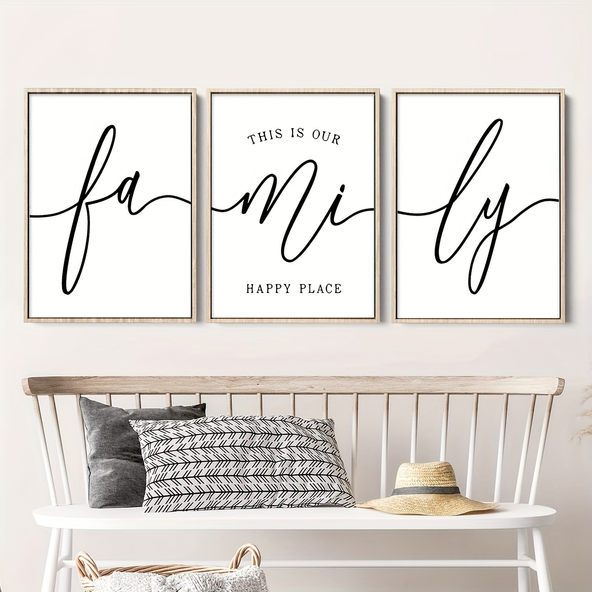 

Set Of 3-family-home Room Wall Poster, Print-this Is -wall Art Canvas Painting, For Living Room Bedroom Wall Decor (has Framed, 3pc)