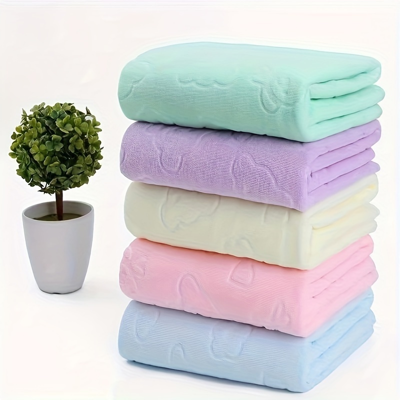 

5pcs Microfiber Washcloths, Absorbent & Quick-drying Face Towel, Super Soft & Skin-friendly Bathing Towel, For Home Bathroom, Ideal Bathroom Supplies