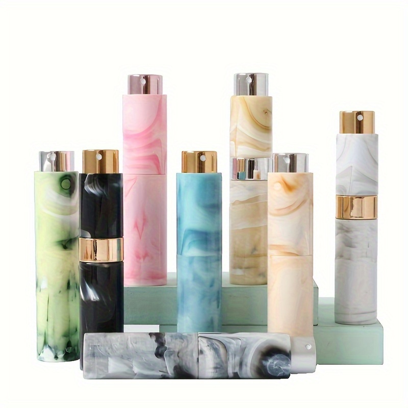 

2pcs 10ml Marble Rotating Telescopic Bottles High-end Spray Bottles Disinfectant Travel Mini Empty Bottles