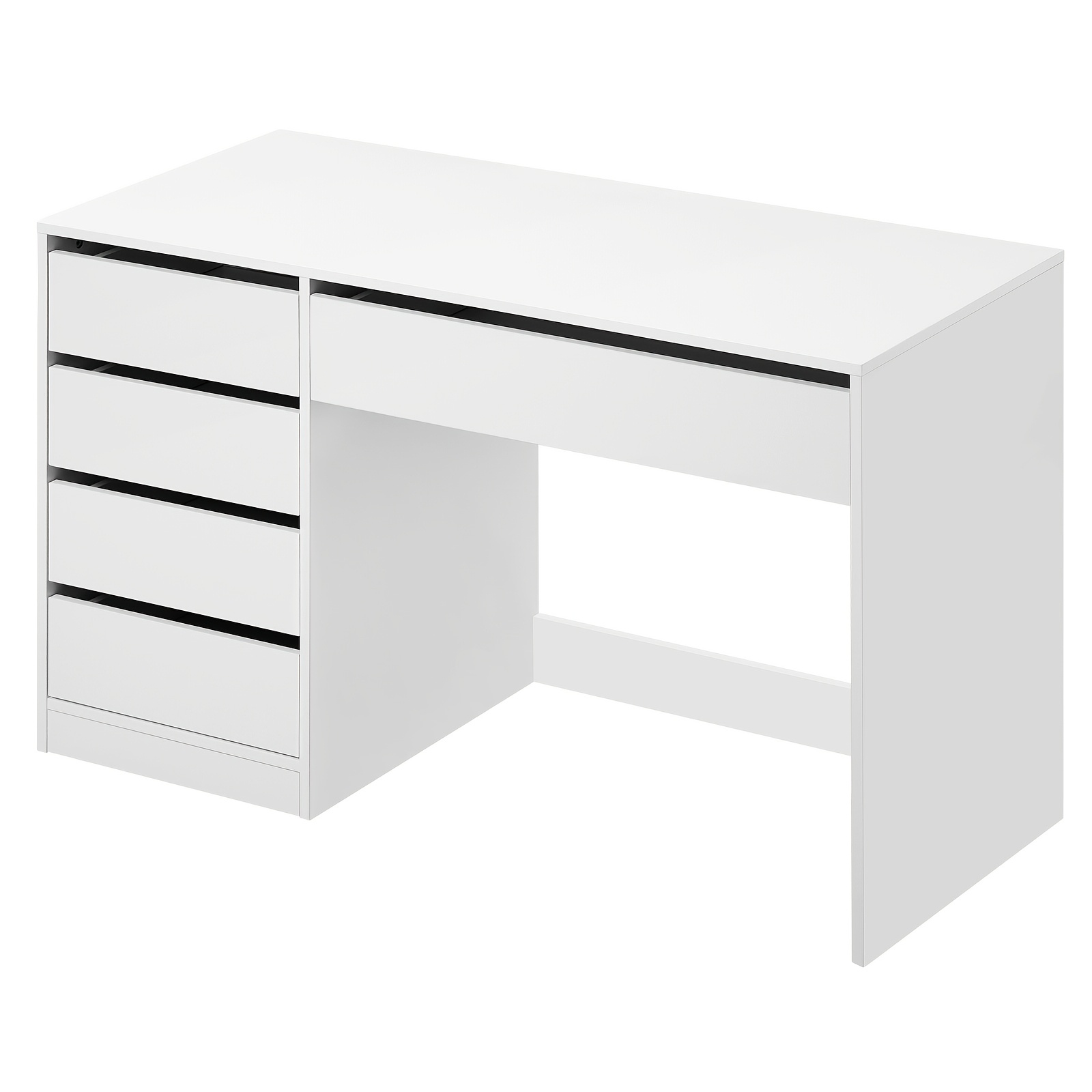 1pc Computer Desk, With 5 Drawers, Storage Space, Design, 120x55x75.4cm, The Needs Of Work And Study, Stable Structure, Durable, Suitable For Study Room