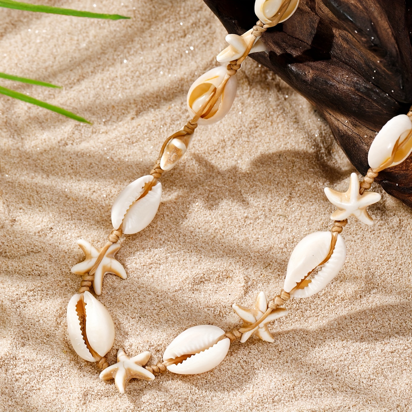 

Bohemian Style Braided Cord Sea Star And Shell Decorative Summer Beach Necklace - Perfect For Parties And Holidays