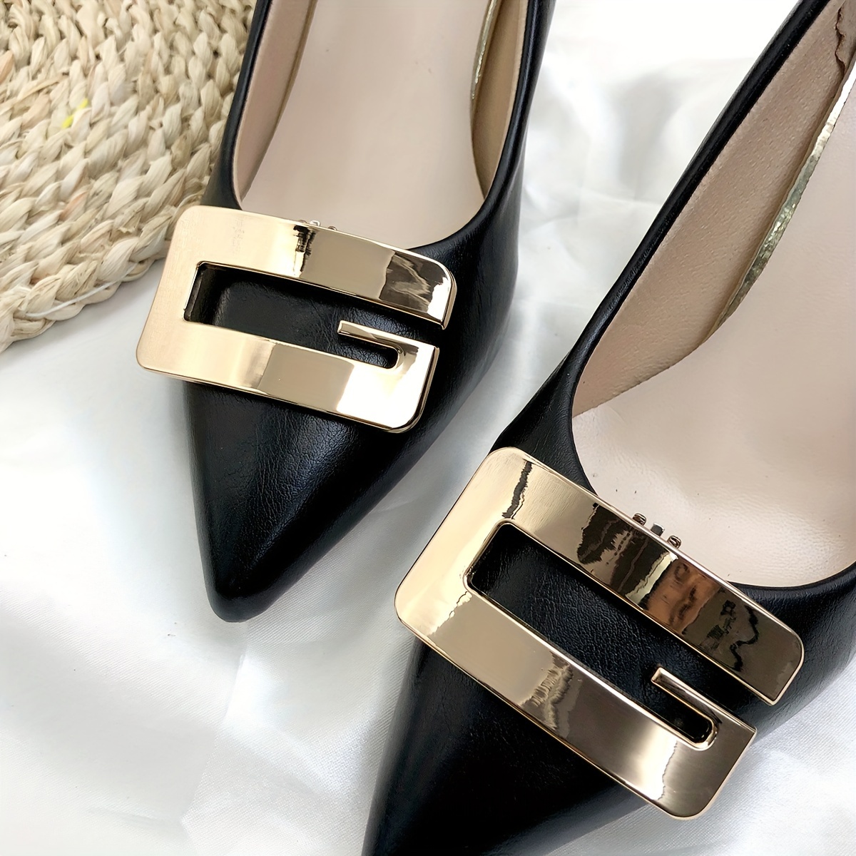 

2pcs Women's Shoes Metal Removable Shoe Accessory Decoration Shoe Clip Ornament Footwear Decorations