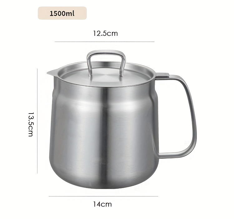   stainless steel multi functional oil filter pot with frying basket strainer   kitchen essential details 20