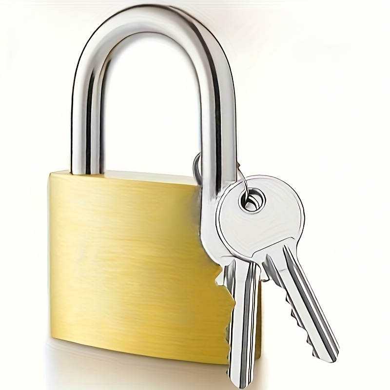 Temu – TEMU 4 Mini Padlocks With 8 Keys, 20 Mm – Durable Metal Locks For Lockers, Garage Hasps, Luggage And Toolboxes – Weatherproof Anti-theft Security