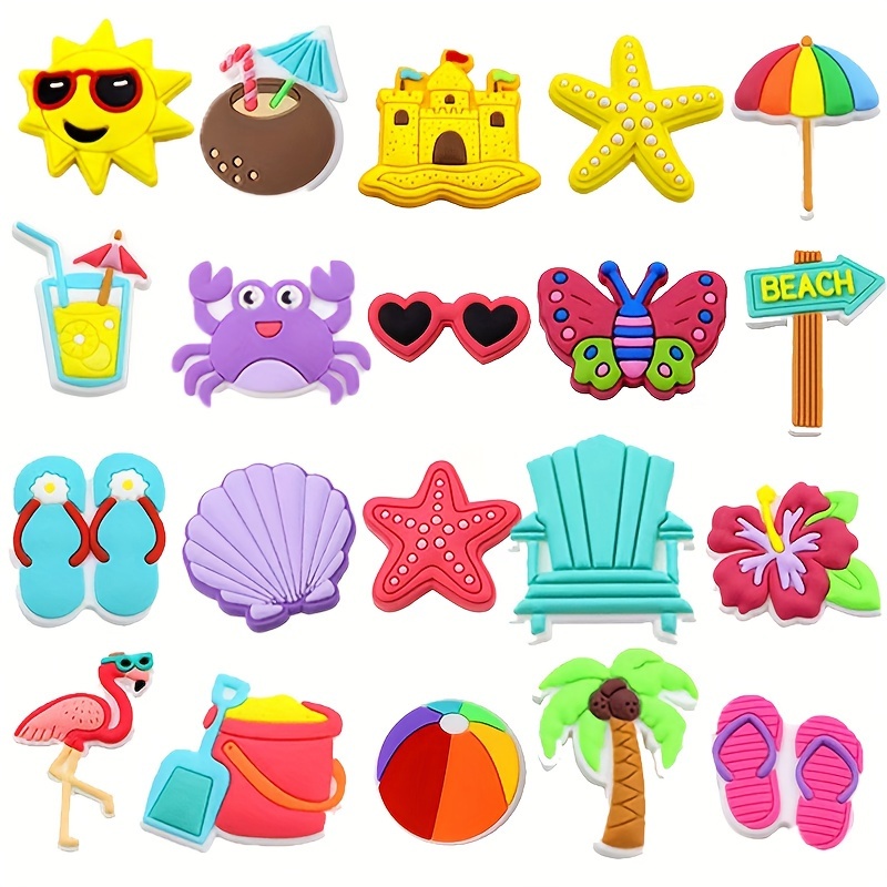 

20pcs Theme Pvc Charms Set, Assorted Animal Designs For Wristbands, Bags & Diy Crafts, & Colorful, Ideal For Party Favors And Gifts