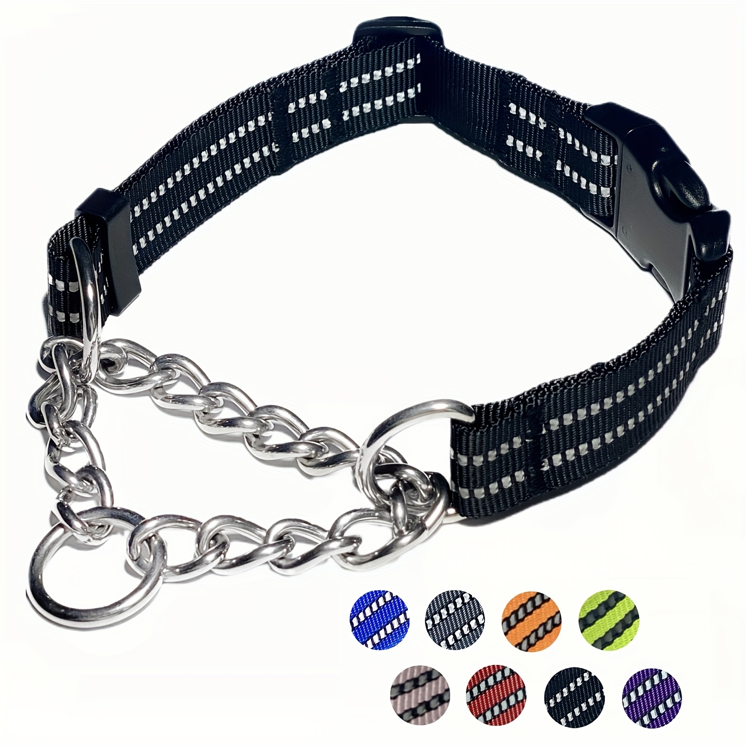 Martingale Hundehalsband Verstellbar – Reflektierendes Nylon-Halsband Mit Schnellverschluss Für Kleine Bis Große Hunde