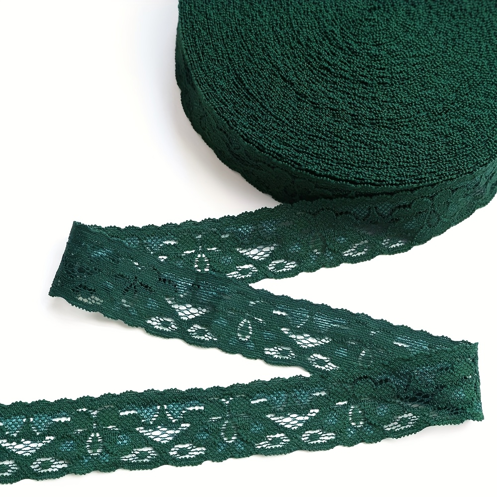 Image of 5 Yards Of Decorative Floral Lace Trim Ribbon, 1 Inch Wide, Suitable For Crafts And Sewing