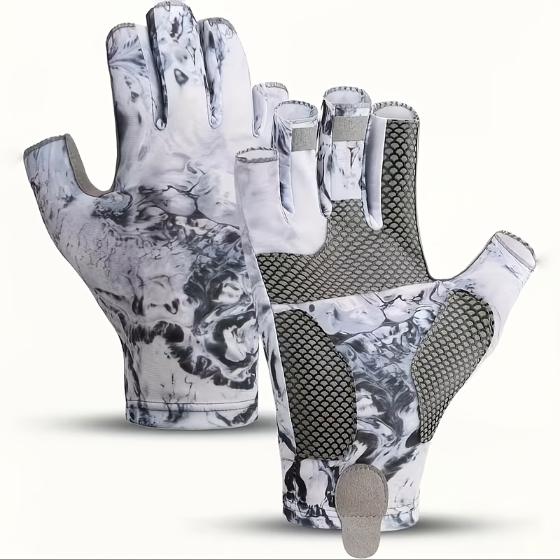 TEMU Gants de pêche unisexes, Gants de kayak, Gants d'aviron, Gants de solaire, Accessoires de pêche à