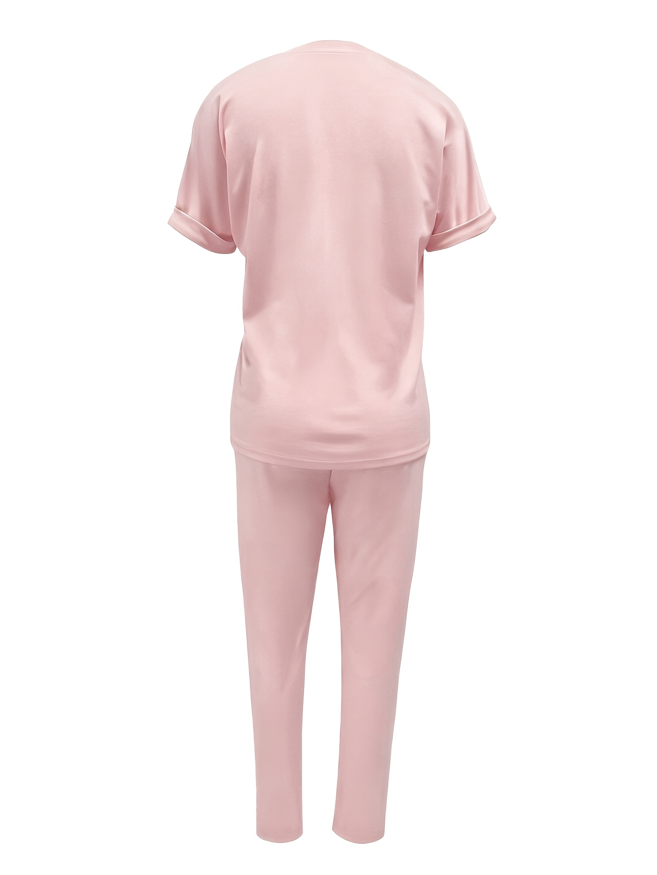 Ensemble Décontracté Femme — T-Shirt & Pantalon Rayé Ensemble décontracté à manches courtes pour les navetteurs, style tendance
