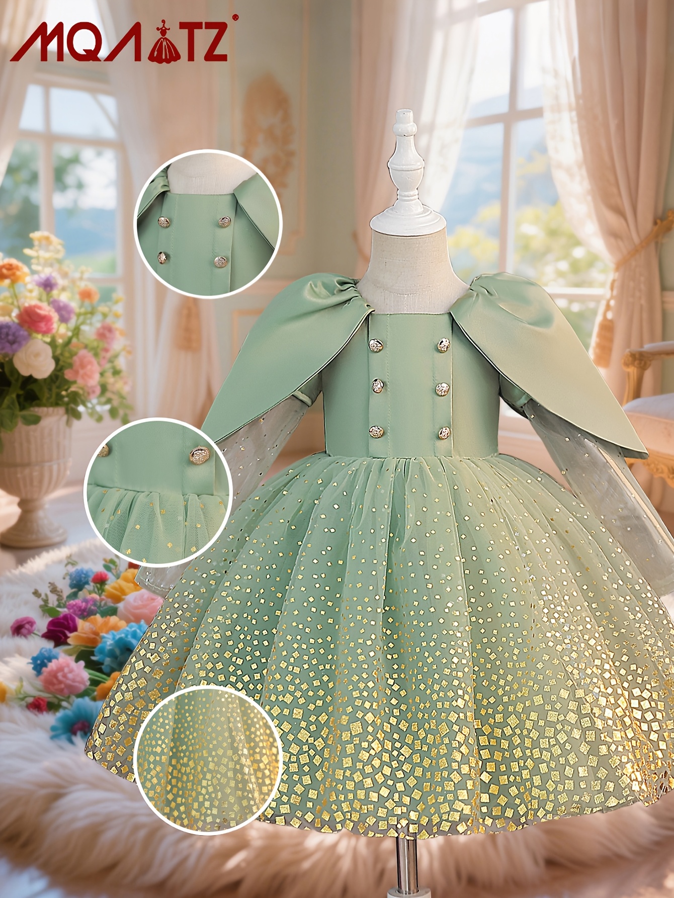 light green dress for girls sold on Temu Canada