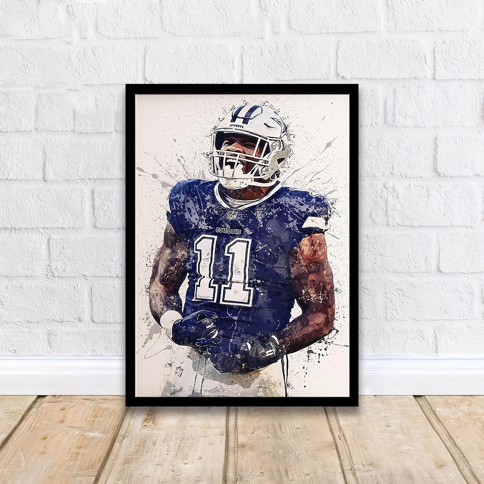 

1pc Vintage Style Football Player Canvas Print, Modern Abstract Art Poster For Living Room Bedroom Wall Decor, Home Decoration, Fit Canvas Advertisement, No Electricity Or Feathers Required