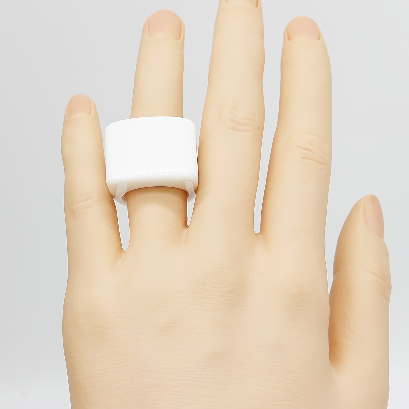 Stylish Minimalist Artistic Jelly Transparent Resin Round Ring